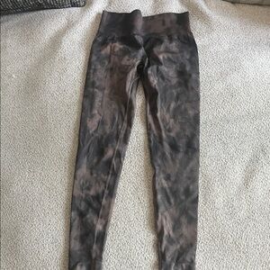Tie-Dye Brown High-Waist Leggings